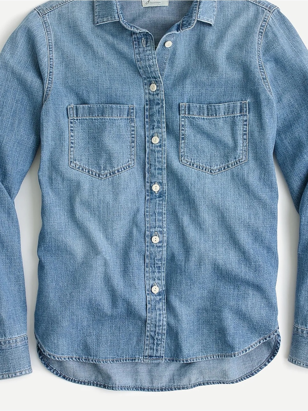 J. Crew Light Blue Denim Button-Down Shirt